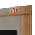 Painel Ripado Para Tv Linea Brasil Pitanga Amendoa E Titânio