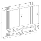Painel Ripado Para Tv Linea Brasil Pitanga Freijó E Off White