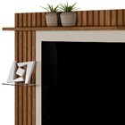 Painel Ripado Para Tv Linea Brasil Tocantins Freijó E Off Whi