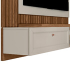 Painel Ripado Para Tv Linea Brasil Tocantins Freijó E Off Whi