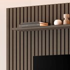 Painel Ripado Paris 183cm X 250cm Sem Led Com Prateleira Plat