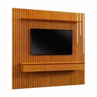 Painel Ripado Paris 217cm Com Nicho, Prateleira E Led Natural