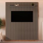 Painel Ripado Paris 228cm X 217cm Sem Led Com Prateleira Plat