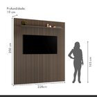 Painel Ripado Paris 228cm X 250cm Sem Led Com Prateleira Plat