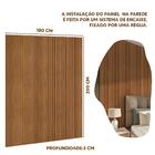 Painel Ripado Placa 180 Cm X 250 Cm Mdf E Mdp Nature Linea Br
