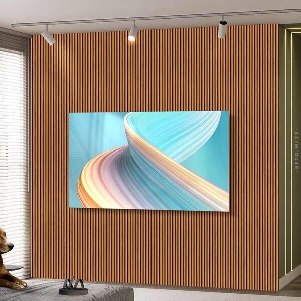 Painel Ripado Placa 260 Cm X 250 Cm Mdf E Mdp Nature Linea Br