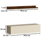 Painel Ripado Placa Tv 60 Projetta 265x100 Cinamo Mell Off Wh