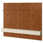 Painel Ripado Placa Tv 85 Projetta 265x300 Cinamo Mell Off Wh