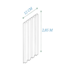 Painel Ripado Poliestireno 12x120x2850mm - 0,35m² - Formix 3d