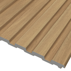 Painel Ripado Poliestireno Marrom 2,6m30x1,2cm Molde Carvalho Artens