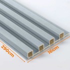 Painel Ripado Prime Madeira Pvc Cambará Cinza Wave 2,9m X 16cm