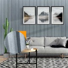 Painel Ripado Prime Madeira Pvc Cambará Cinza Wave 2 9m X 16cm