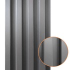 Painel Ripado Prime Madeira Pvc Cinza Fosco 2,9m X 16cm