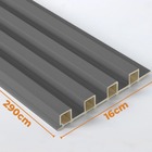 Painel Ripado Prime Madeira Pvc Cinza Fosco 2,9m X 16cm