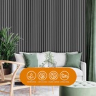 Painel Ripado Prime Madeira Pvc Cinza Fosco 2 9m X 16cm