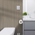 Painel Ripado Prime Madeira Pvc Mogno Cinza 2,9m X 16cm