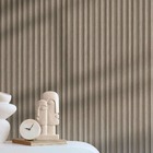 Painel Ripado Prime Madeira Pvc Mogno Cinza 2 9m X 16cm