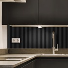 Painel Ripado Prime Madeira Pvc Preto Fosco 2,8m X 16cm