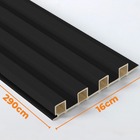 Painel Ripado Prime Madeira Pvc Preto Fosco 2 9m X 16cm