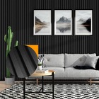 Painel Ripado Prime Madeira Pvc Preto Fosco 2 9m X 16cm