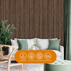 Painel Ripado Prime Madeira Pvc Teca Envelhecida 2 9m X 16cm