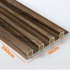 Painel Ripado Prime Madeira Pvc Teca Envelhecida 2 9m X 16cm