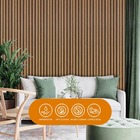 Painel Ripado Prime Madeira Pvc Teca Fina 2 9m X 16cm