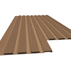 Painel Ripado Pvc 3d Relevo Kit 2 Barras 1,35x0,25 Ipê Plasbil