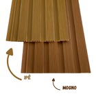Painel Ripado Pvc 3d Relevo Kit 2 Barras 1,35x0,25 Mogno Plas