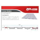 Painel Ripado Pvc 3d Relevo Kit 2 Barras 1,35x0,25 Preto Plas