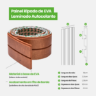 Painel Ripado Pvc Eva Autocolante Decoração Revestimento Linh