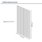 Painel Ripado Tóquio 2,50x1,16x3,3mm(2,9)m²  Ecorevest Madeira