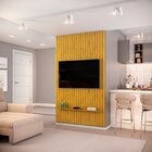 Painel Ripado Trento Em Mdf 240cmx143cm Cedro