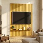 Painel Ripado Trento Em Mdf 240cmx143cm Cedro