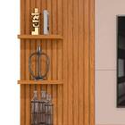 Painel Ripado Tv Até 60 Polegadas Carvalho Nobre Griz Brito S