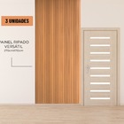 Painel Ripado Versátil: 03 Unid. 270x110cm Larg. - Amêndoa