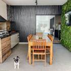 Painel Ripado Versátil: 03 Unid. 270x110cm Larg. - Preto Tx