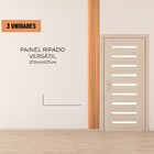 Painel Ripado Versátil: 03 Unid. 270x27cm Larg. - Branco Tx