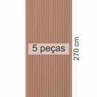 Painel Ripado Versátil 5 Unid. 270cm X 110cm - Amêndoa