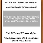 Painel Ripado Versátil Modular: Kit 06 Unid. 90x27cm Larg. (1