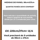 Painel Ripado Versátil Modular: Kit 10 Unid. 90x27cm Larg. (2