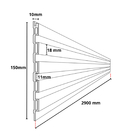 Painel Ripado Wpc Interno Low Cor: Freijó 2 90m X 15cm  0 43m²