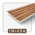 Painel Ripado Wpc Interno Low Várias Cores - 5und 2 90m X 15c