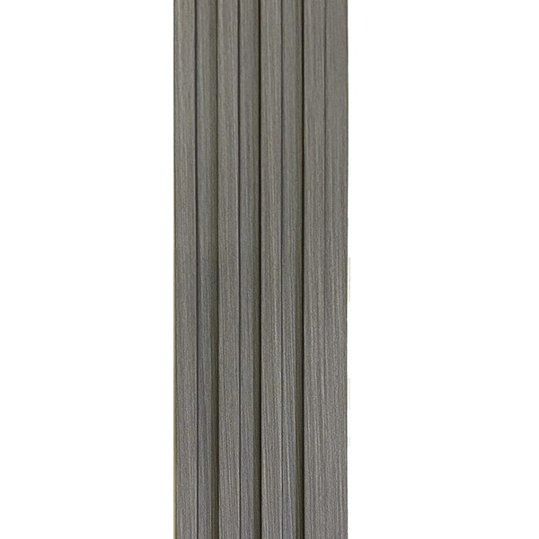 Painel Ripado Wpc Interno Wave Cor: Cinza Médio 1 45m X 14cm