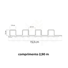 Painel Ripado Wpc Interno Wave Cor: Freijó Liso 2 90m X 14cm