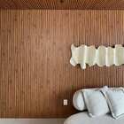 Painel Ripado Wpc Interno Wave Cor: Nogueira  Kit 5 Un - 2 90