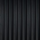Painel Ripado Wpc Interno Wave Cor: Preto  Kit 5 Un - 2 90m X
