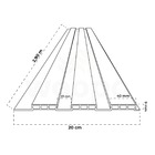 Painel Ripado Wpc Interno Wide Cor: Cinza Médio Kit 5 Un - 2