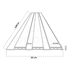 Painel Ripado Wpc Interno Wide Cor: Freijó 2 90m X 19cm (0 55
