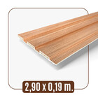 Painel Ripado Wpc Interno Wide Cor: Freijó Kit 5 Un - 2 90m X